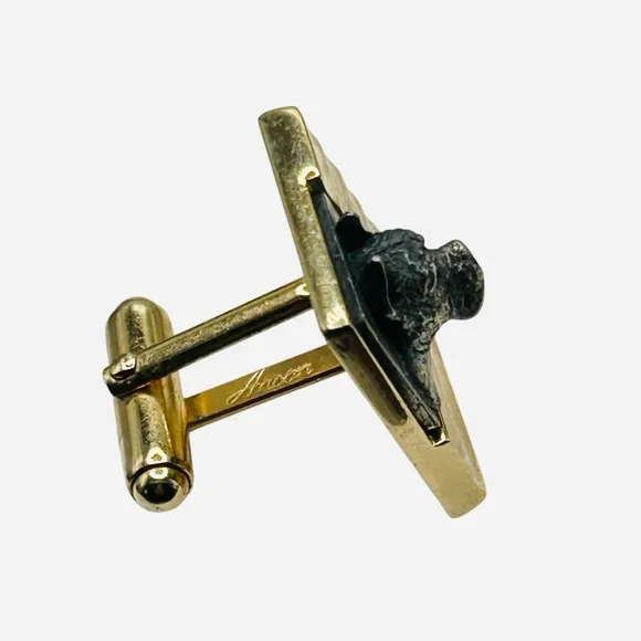 Vintage Anson Dimensional Boxer Dog Cuff Links